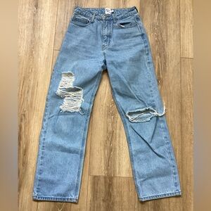 PP-DNM ~ Princess Polly Distressed Jeans‎ Size 2 Baggy Casual Comfy